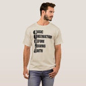 地球の前の聖書離れの基本教示 Tシャツ (正面フル)