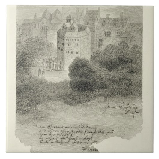 地球の劇場、Bankside、先生の後のSouthwark、 タイル (正面)