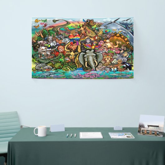 地球の動物 横断幕 (トレードショー)