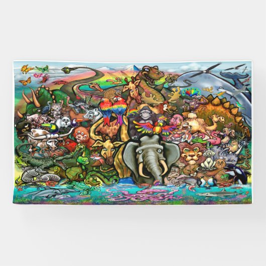 地球の動物 横断幕 (横)