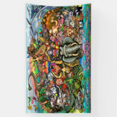 地球の動物 横断幕 (縦)