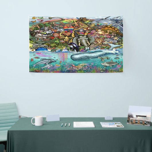 地球の動物 横断幕 (トレードショー)