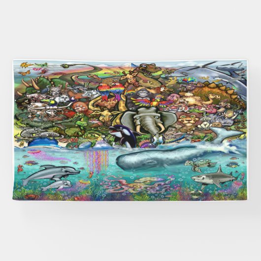 地球の動物 横断幕 (横)