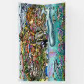 地球の動物 横断幕 (縦)