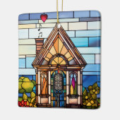 地球の合唱団 – リトルハウスステンドグラス –  セラミックオーナメント (左)