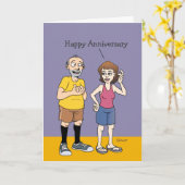 地球の周年記念で最も幸運な夫 カード (黄色い花)