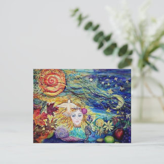 "地球の喜び"オリジナルの水の色絵を描の ポストカード