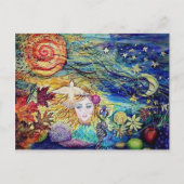 "地球の喜び"オリジナルの水の色絵を描の ポストカード (正面)