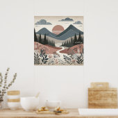 地球の囁き：ボホミニマリスト山 ポスター (キッチン)