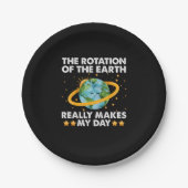 地球の回転は本当に私の日の地球を作る ペーパープレート (正面)