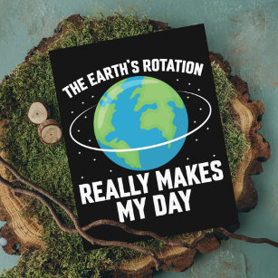 地球の回転は私の日のおもしろい科学を作る ポストカード