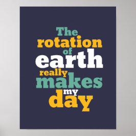 地球の回転は私の日の天文学をおもしろいパンさせる ポスター