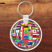 地球の国旗 キーホルダー (正面)