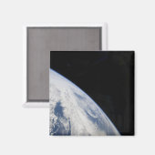 地球の地平線と宇宙の暗黒 マグネット (正面/裏面)