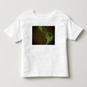 地球の地形図 トドラーTシャツ