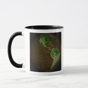 地球の地形図 マグカップ