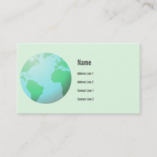 地球の地球の名刺 名刺 (正面)