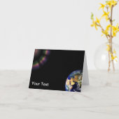 地球の地球の宇宙 カード (黄色い花)