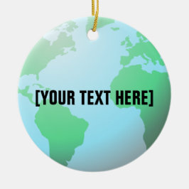 地球の地球の背景のカスタムの文字 セラミックオーナメント