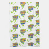 地球の地球環境デー救グリーンビア キッチンタオル (縦)