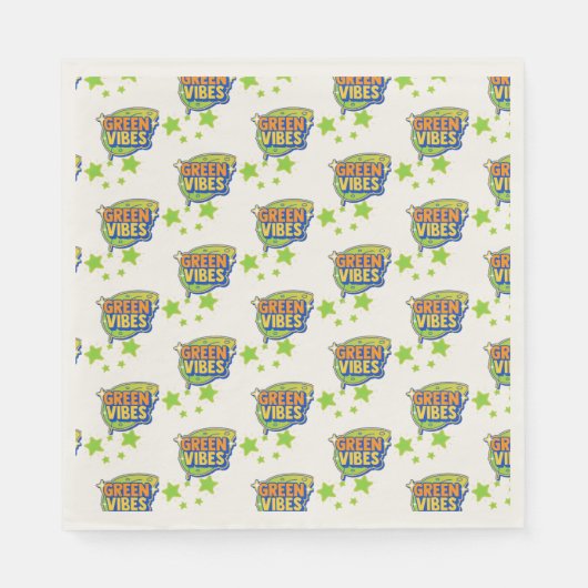 地球の地球環境デー救グリーンビア スタンダードランチョンナプキン (正面)