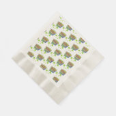 地球の地球環境デー救グリーンビア 縁ありランチョンナプキン (角)