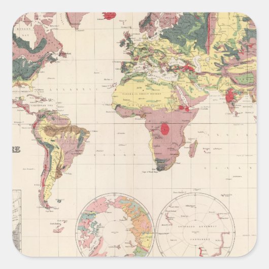 地球の地質構造 スクエアシール (正面)