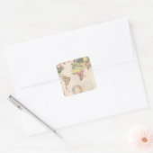 地球の地質構造 スクエアシール (封筒)