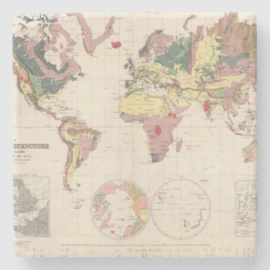 地球の地質構造 ストーンコースター (正面)