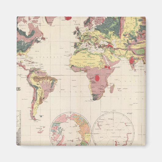 地球の地質構造 マグネット (正面)