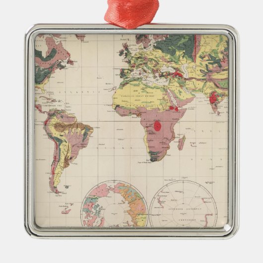 地球の地質構造 メタルオーナメント (正面)