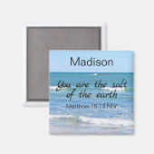 地球の塩海聖句の写真 マグネット (正面/裏面)