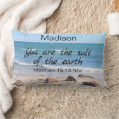 地球の塩海聖句の写真 ランバークッション (ブランケット)