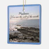地球の塩海聖句クリスマス セラミックオーナメント (左)