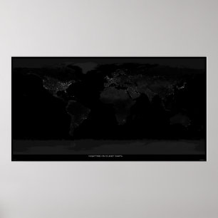 地球の夜景 ポスター