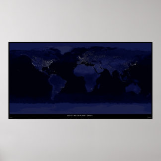 地球の夜景 ポスター