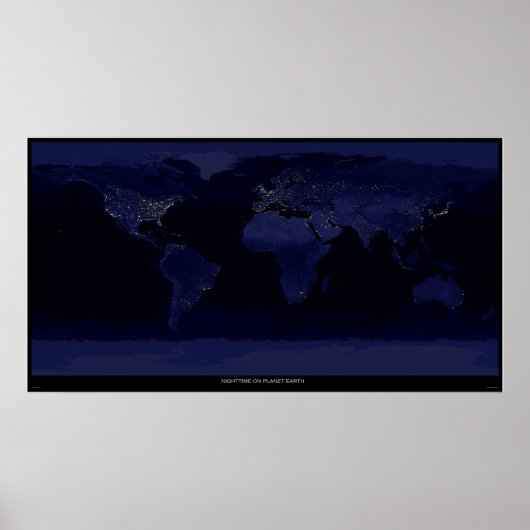 地球の夜景 ポスター (正面)