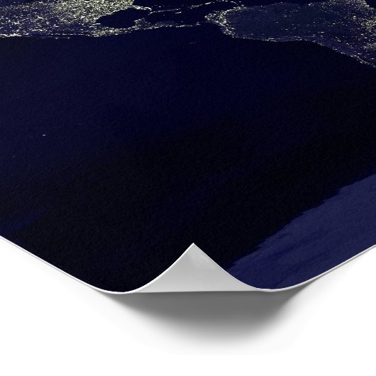 地球の夜 ポスター (角)