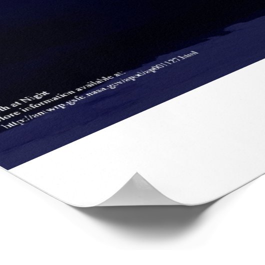 地球の夜 ポスター (角)