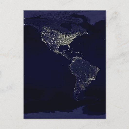 地球の夜 ポストカード (正面)