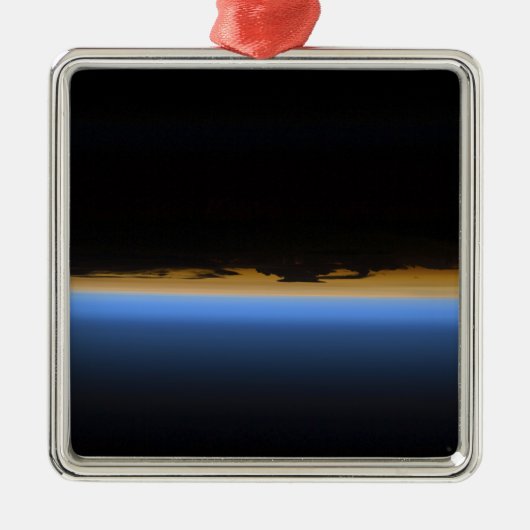 地球の大気の層 メタルオーナメント (正面)