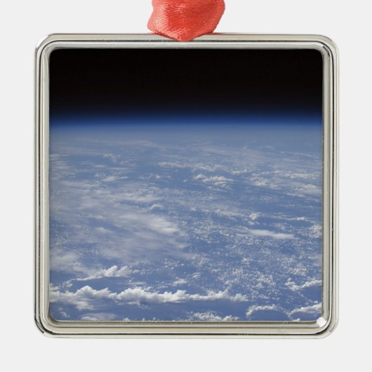 地球の大気の斜め水平線表示 メタルオーナメント (正面)