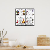 地球の大気の水と火 ポスター (キッチン)