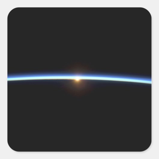 地球の大気の薄い線2 スクエアシール (正面)