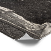 地球の天の川と月 ポスター (角)