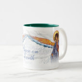 地球の天使のマグの平和 ツートーンマグカップ (正面右)
