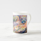 地球の天使の中国のマグ ボーンチャイナマグカップ (正面右)