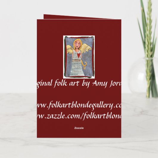 地球の天使-クリスマスカードの平和 シーズンカード (裏面)