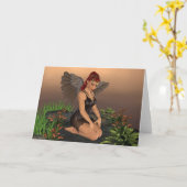 地球の天使-挨拶状 カード (黄色い花)