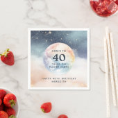 地球の天空40歳の誕生日 スタンダードカクテルナプキン (インサイチュ)